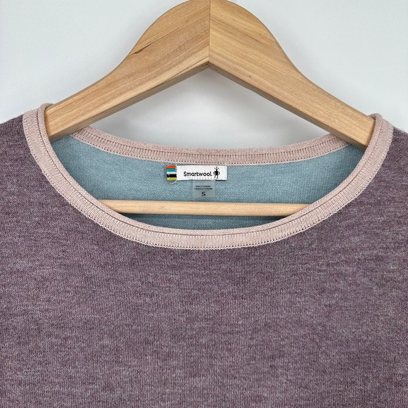 Smartwool Shadow Pine Colorblock Sweater Wool Blend Knit Crew Neck Pullover - Picture 11 of 13